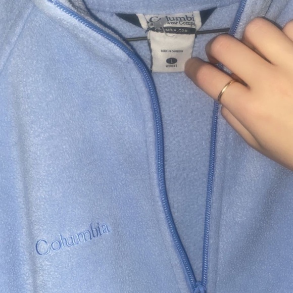 Large Columbia Baby Blue Fleece Jacket - Picture 2 of 3